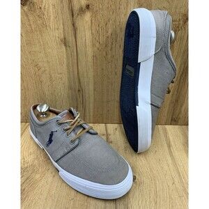 Vintage Polo Ralph Lauren Low-Top Canvas Comfort Sneakers Taupe Men's Size 9 D